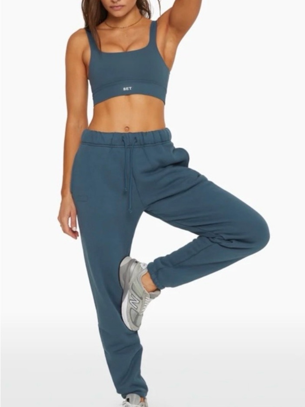 SET Active Classic Sweatpants Joggers Slate Blue Size Small